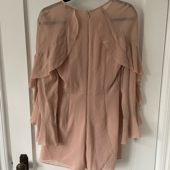 Intermix Silk Blush Ruffle Sleeve Romper - Size 4 - Picture 5 of 10